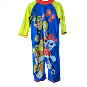 3/15$ Paw Patrol Kids Swimsuit Rashguard – Chase, Marshall & Rubble – Size 5–6Y